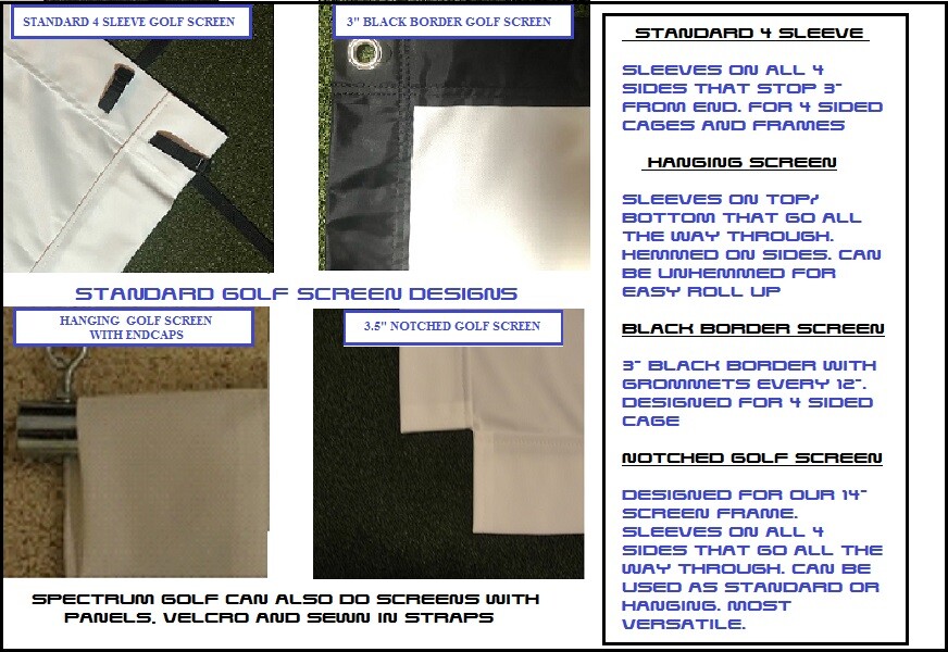 Golf Simulator Screen/ Sports Screen Retractable Net.**POLY SPACER*EASY INSTALL*