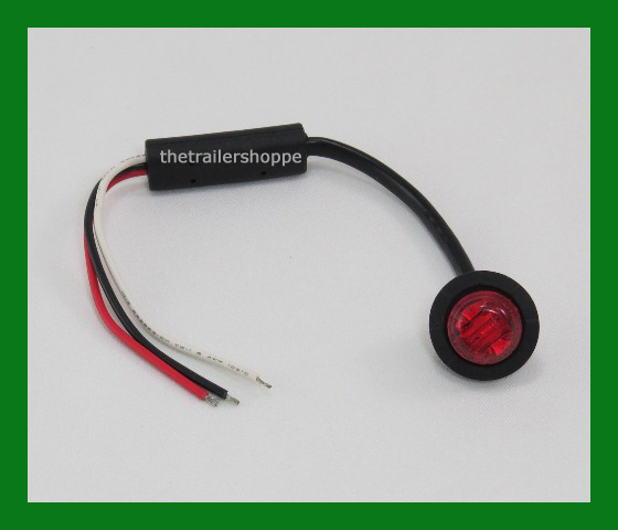 Maxxima 3/4" Side Marker Clearance Stop Turn Tail Brake light LED Red Lens