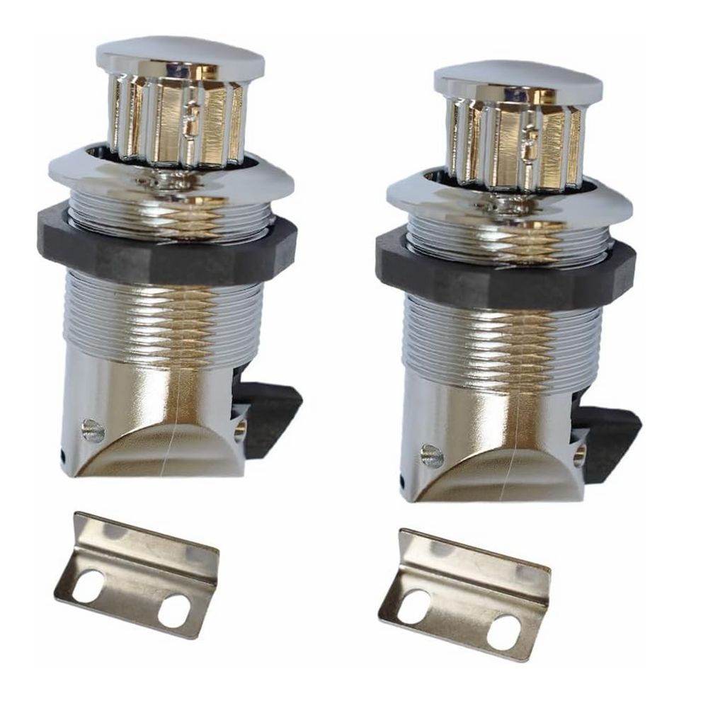 2x Push Button Latch for Perpendicular Door Configurations Knob Store Flush C715