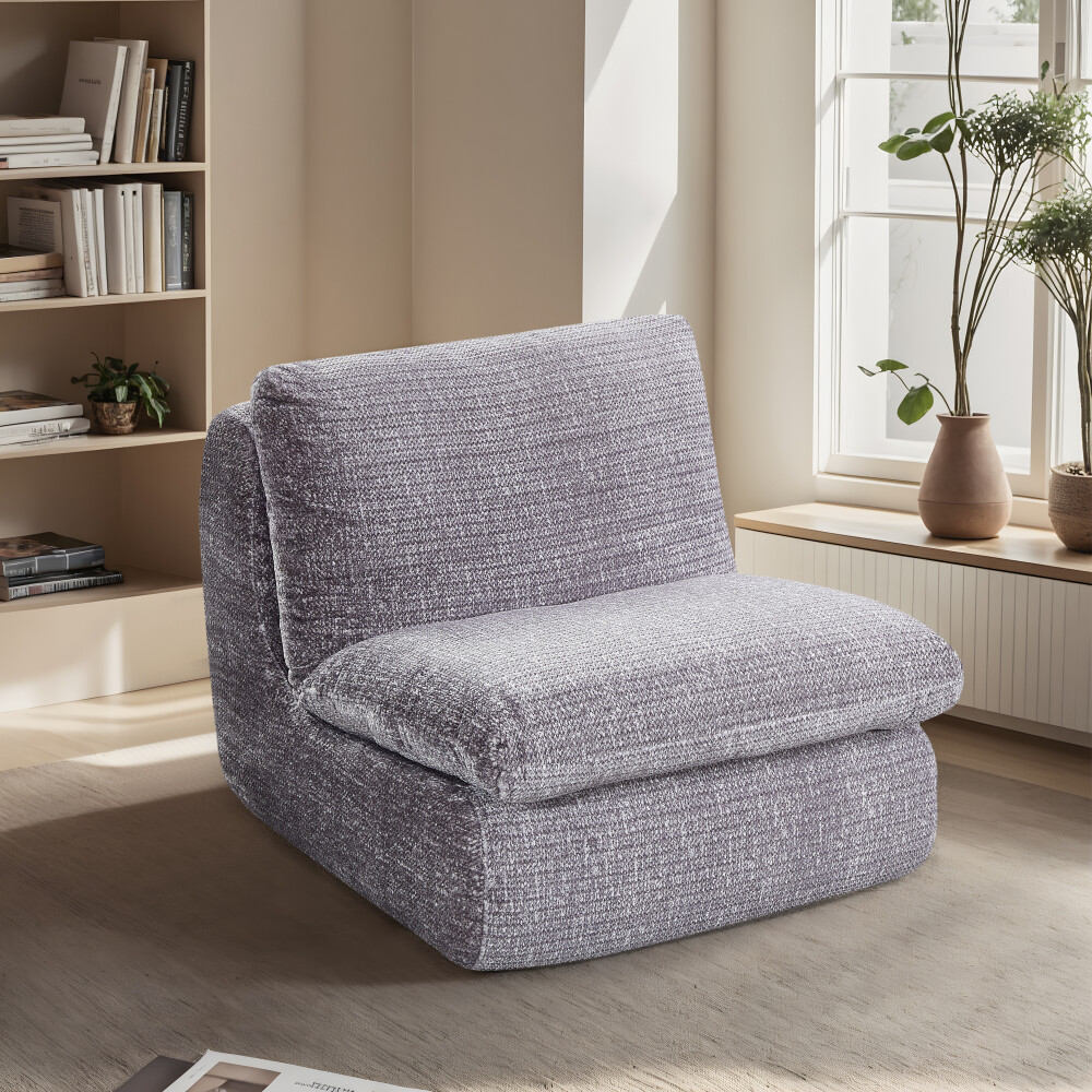 Liyasi Full Compression Sofa Chair, Ergonomic Design, Stable Construction, Grey