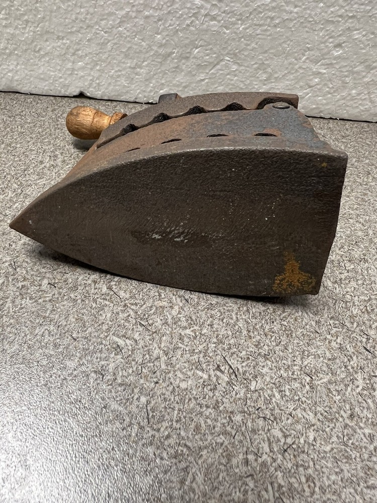 Vintage Mini 4.5” Cast Iron Coal Fired Clothes Press Iron-Decorative