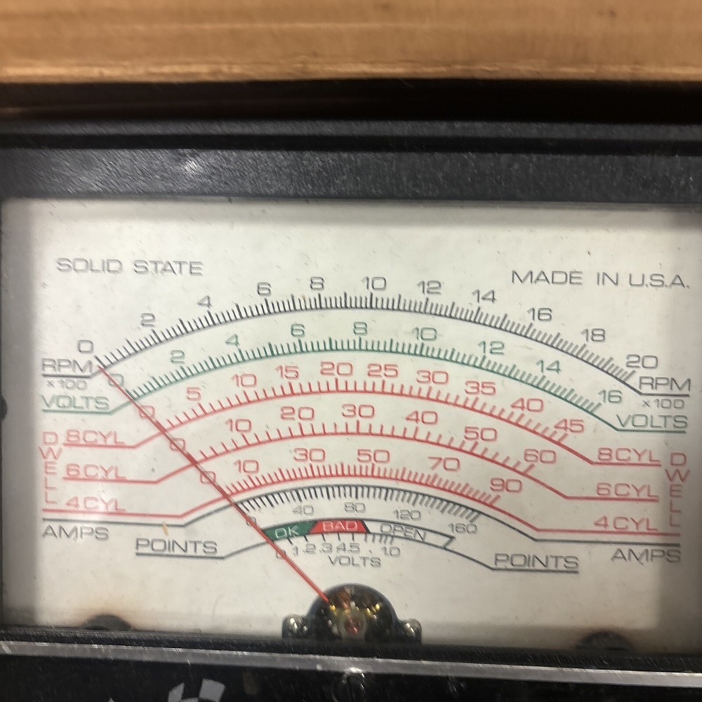 VINTAGE SEARS ENGINE ANALYZER 28-2161 for 12 Volt Ignition Systems USED