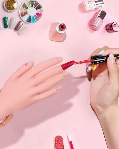 Flexible Acrylic Nail Practice Hand - Soft Touch Mannequin for Beginners
