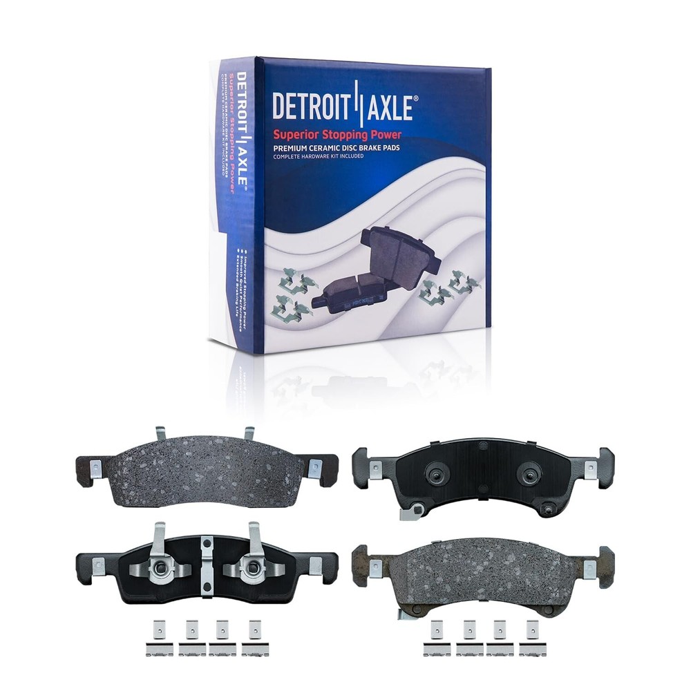 Front & Rear Ceramic Brake Pads w/Clips for 2003 2004-2006 Expedition Navigator