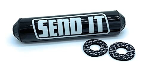 SEND IT Handlebar Pad with FREE GRIP DONUTS - Universal Round Handlebar Black