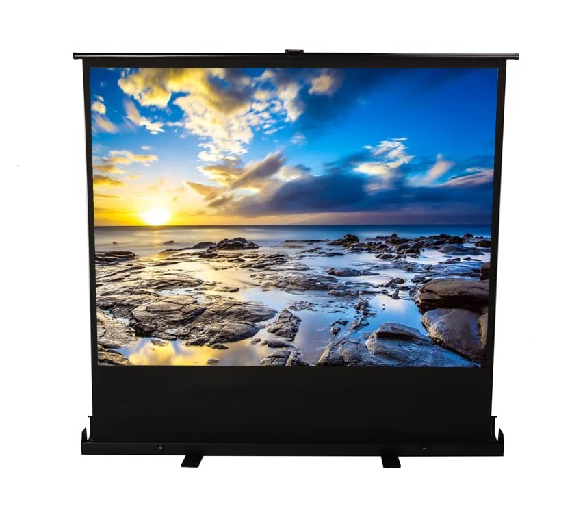 84 Inch Manual Pull up Projector Screen 4:3 4K HD Floor Standing Projector Sc...