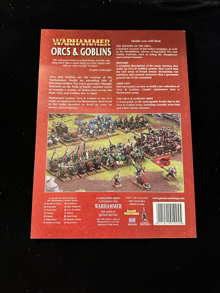Games Workshop Warhammer Orcs & Goblins Rulebook Supplement Codex Old World Lot