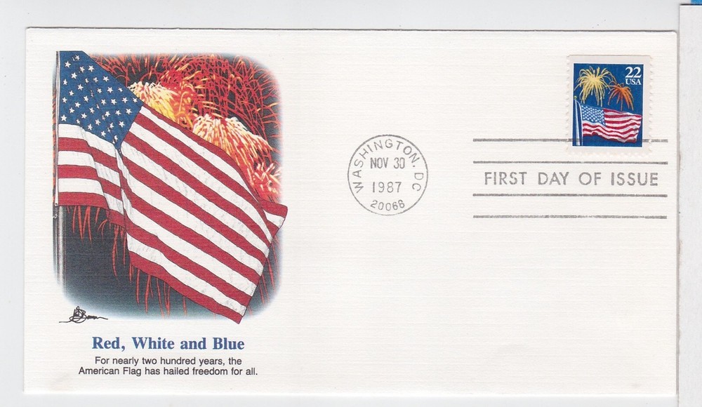 TurtlesTradingPost- Flag & Fireworks 1987 #2276a- Fleetwood Cachet FDC
