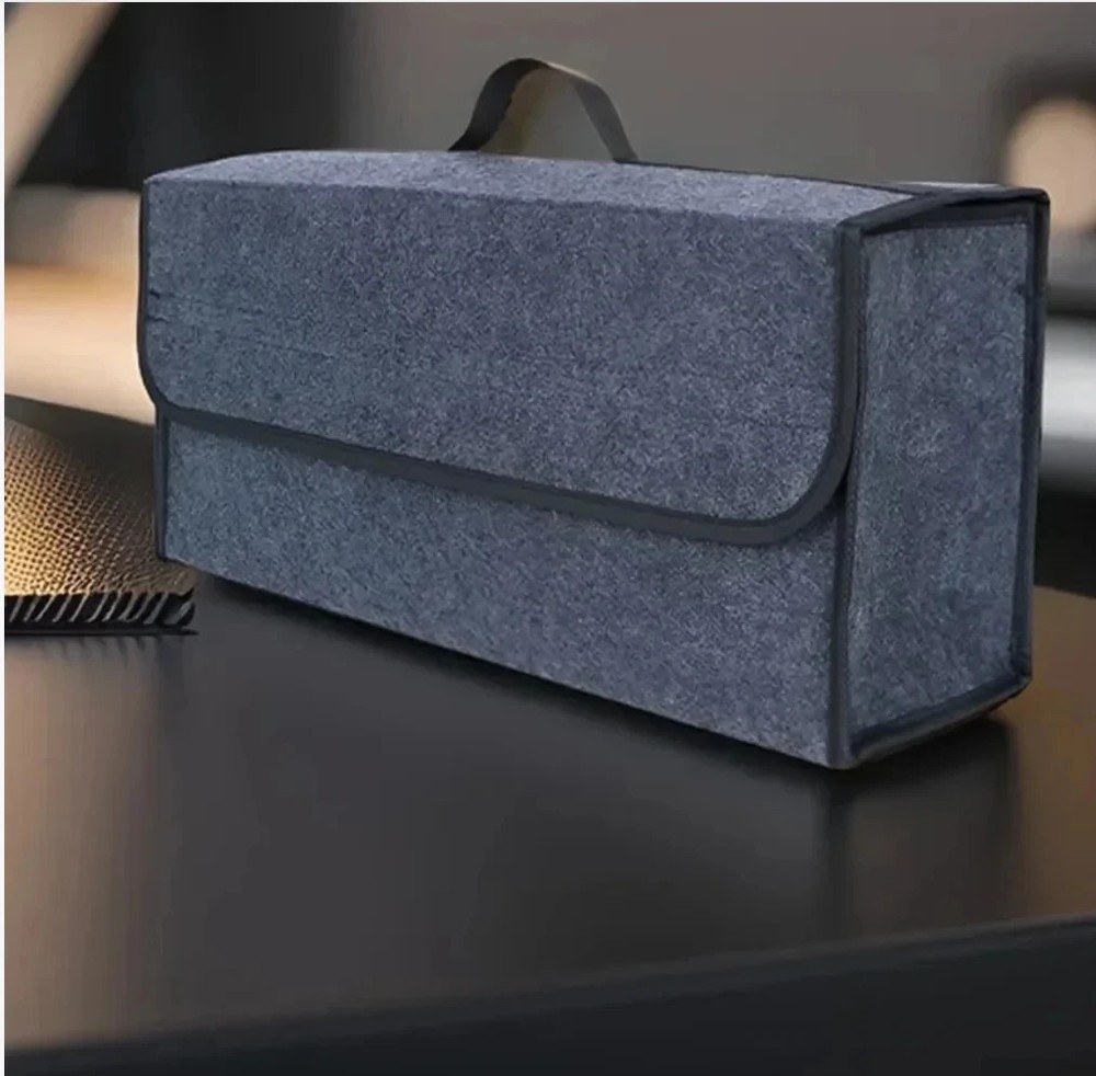 Car Trunk Soft Felt Storage Box Large Anti Slip Organizer