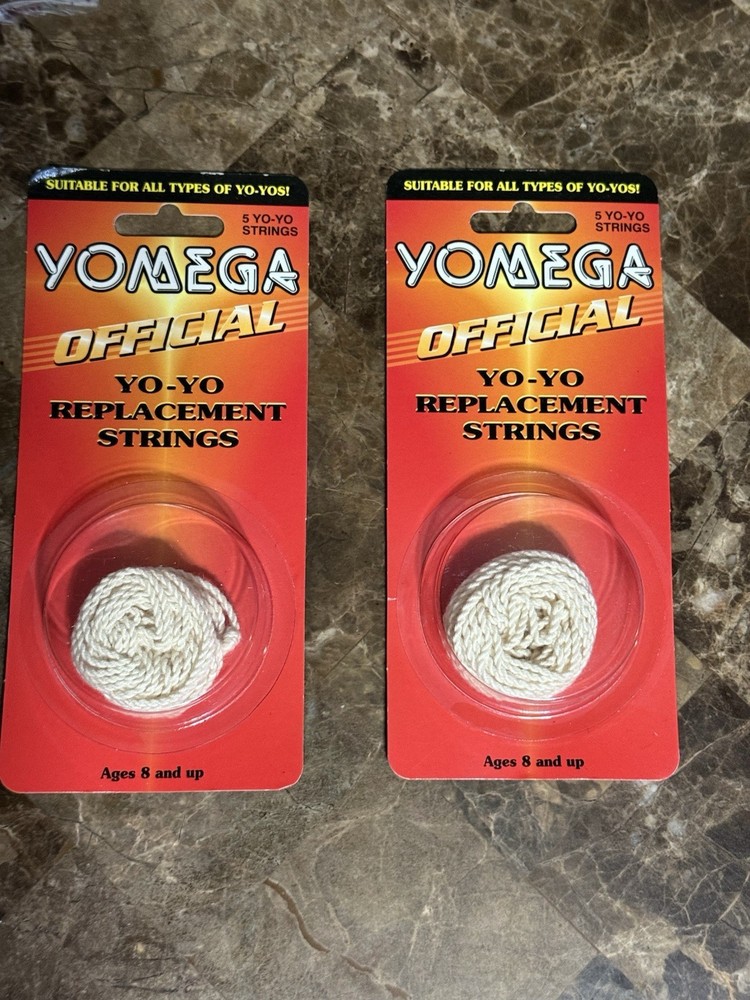 (2) Yomega Yo-Yo YoYo Replacement -5 STRINGS - NEW SEALED PACKAGE (Free Extras)