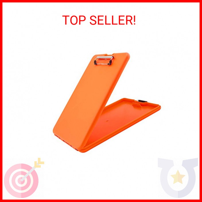 Saunders Bright Orange SlimMate Plastic Storage Clipboard – Letter Size Form Hol