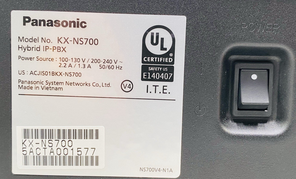 Panasonic Main Unit KX-NS700 / 2X LOCT6 6-1