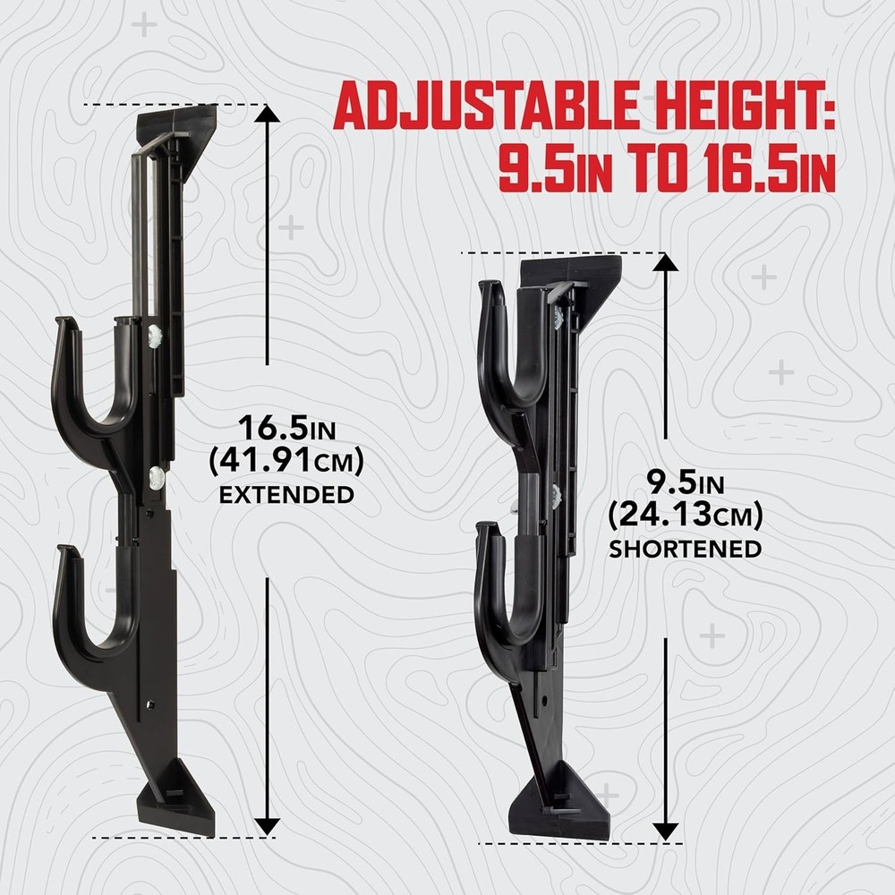 Adjustable Truck Gun Rack - Holds 2 Firearms Securely