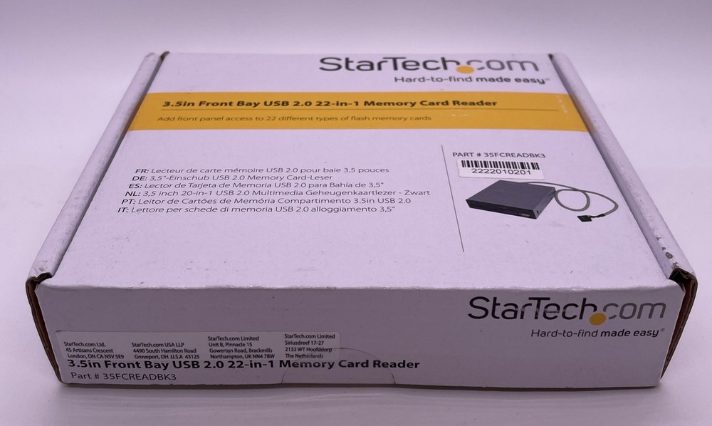 StarTech 35FCREADBK3 Internal 3.5” Multi Card Reader USB – CF SD microSD MS xD