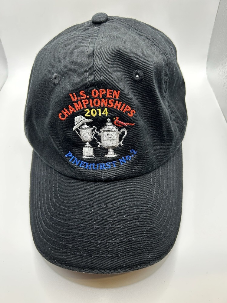 US Open 2014 Pinehurst No.2 Golf Hat - USGA Member Strapback  Cap Black