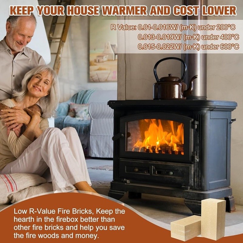 Fire Bricks High Temperature Insulation Durable Wood Stoves Fireplaces New