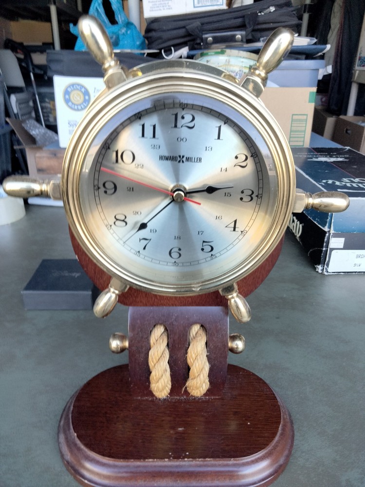 Howard Miller Brass Ships Wheel Clock