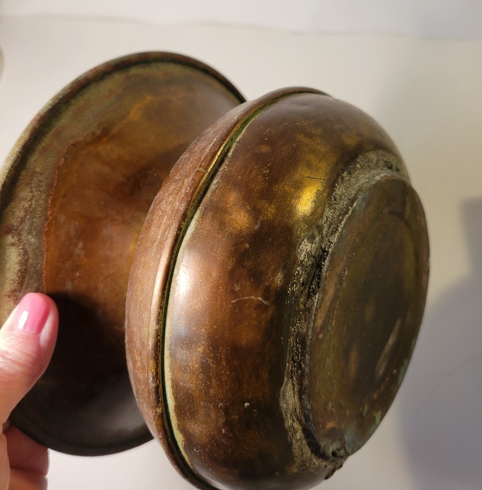 Vintage Brass Spittoon Planter Pot Vase