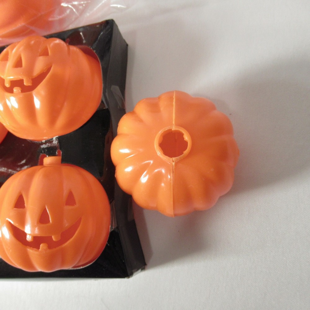 Halloween Plastic Pumpkin String Light Covers ONLY Lot 20 Orange Jack O Lantern