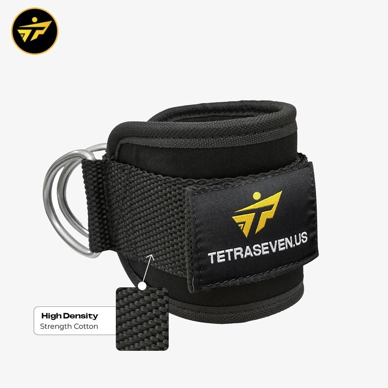 Weightlifting Ankle Straps – D-Ring Cable Attachment for Leg Workouts**