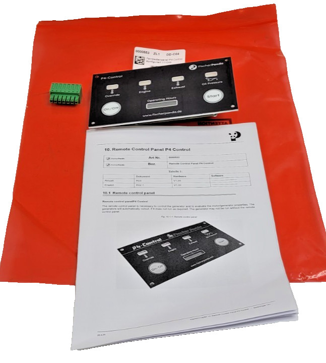 Fischer Panda Remote Control Panel P4 0000553 ZL1 DD-C04 NEW