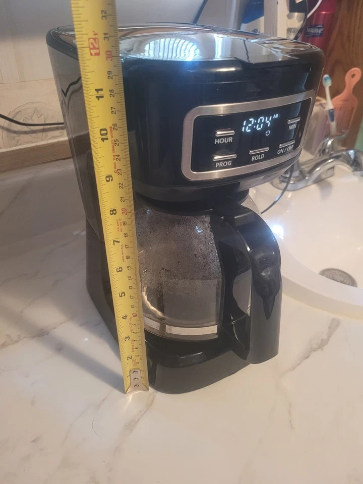 Mainstays 12 Cup Programmable Coffee Maker Black Model 552955 Drip Coffee Pot