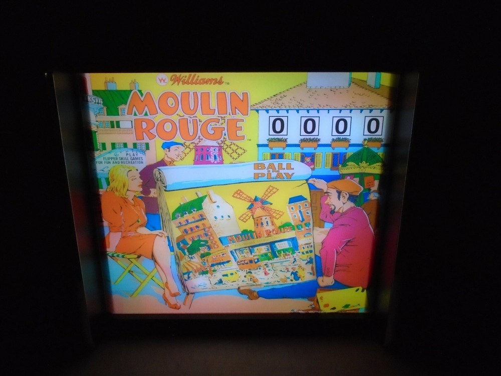 Williams Moulin Rouge Pinball Head LED Display light box
