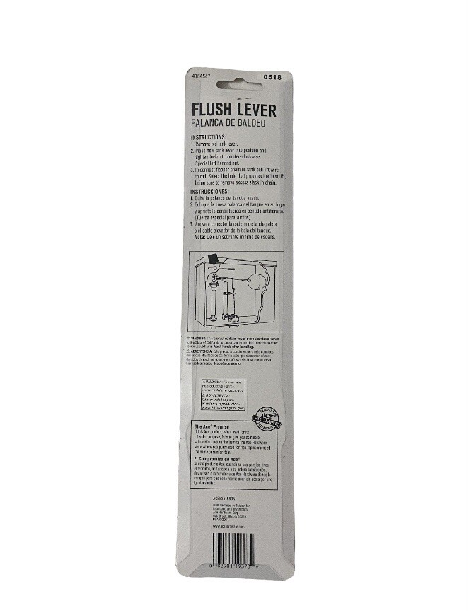 ACE 4164547 Flush Lever, Chrome, Front Mount, Universal