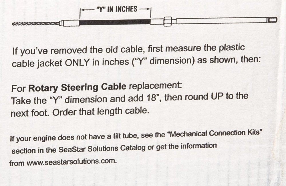 11ft SeaStar Xtreme NFB No Feedback Mechanical Rotary Steering Kit Single Cable