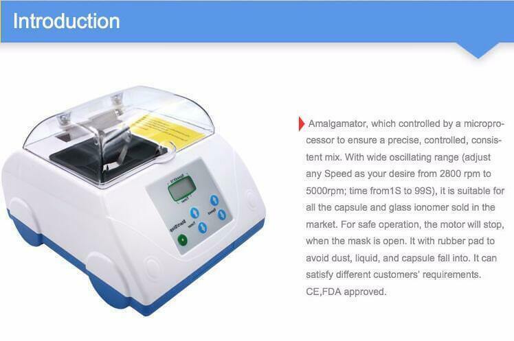 Dental Lab Digital Amalgamator with LCD Display Blending Capsule Mixer Green UPS