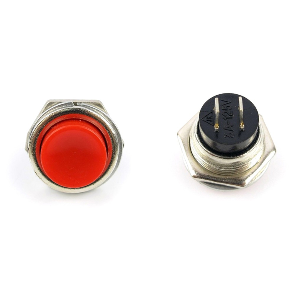 10Pcs Power Switch Round Red Guitar Kill Switch Push Button Start Button Switch