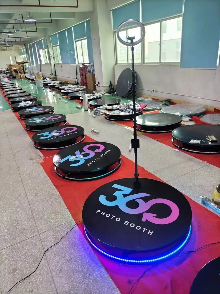 360 Selfie Booth Platform Photo Booth Machine Spin Rotating 80 cm Flight Case