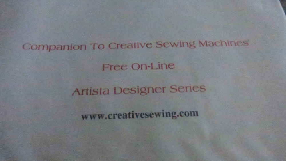 Workbook by Creative Sewing Sue Shrader Bernina Embroidery Software Version 3?