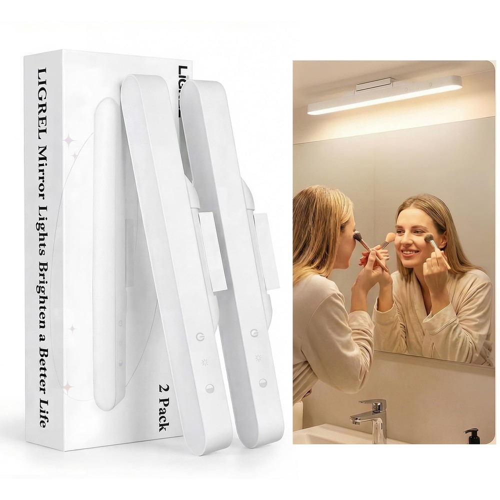 Makeup Light for Mirror, Wireless Vanity Lights Rechargeable Battery Operated...