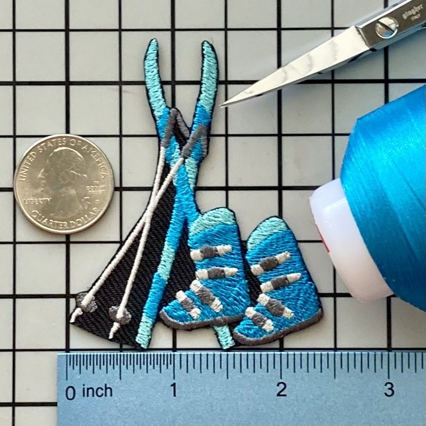 Skiing Patch Iron-on Badge