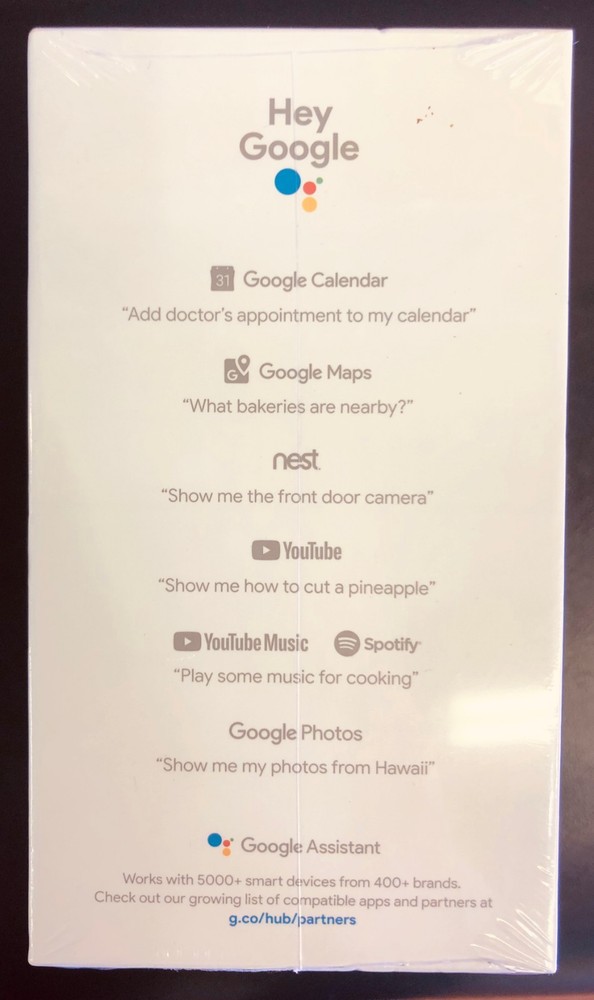 Google Home Hub with Google Assistant Smart 7" Display Chalk Grey or Chalk White