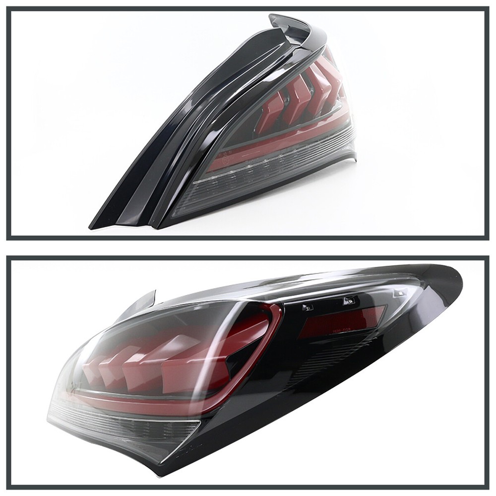 Jet Black Fits 2010-2016 Hyundai Genesis Coupe 2Dr LED Sequential Tail Lights