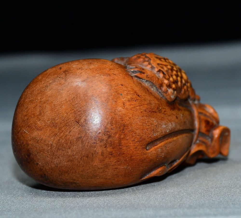 Exquisite Small Leaf Boxwood Golden Toad Handle