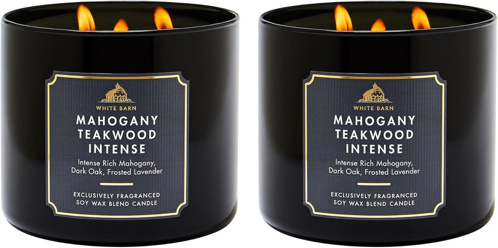 Mahogany Teakwood Intense 3-Wick Candle 2-Pack