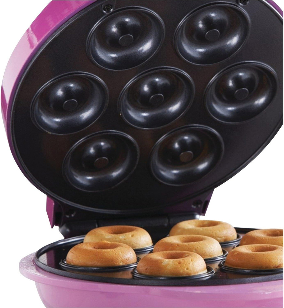 TS-250 Mini Donut Maker Machine, Non-Stick, Pink