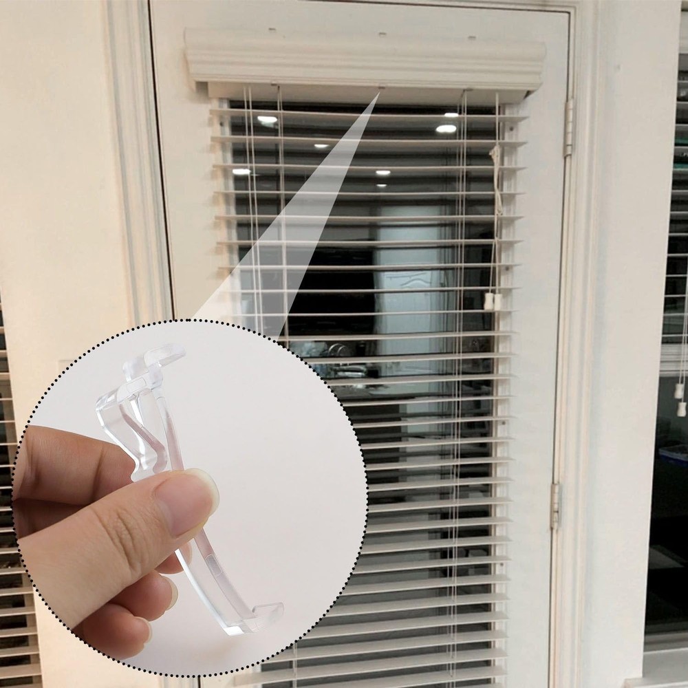 12PCS Clear Valance Clips for Horizontal Wood Blinds Window Blind Hardware