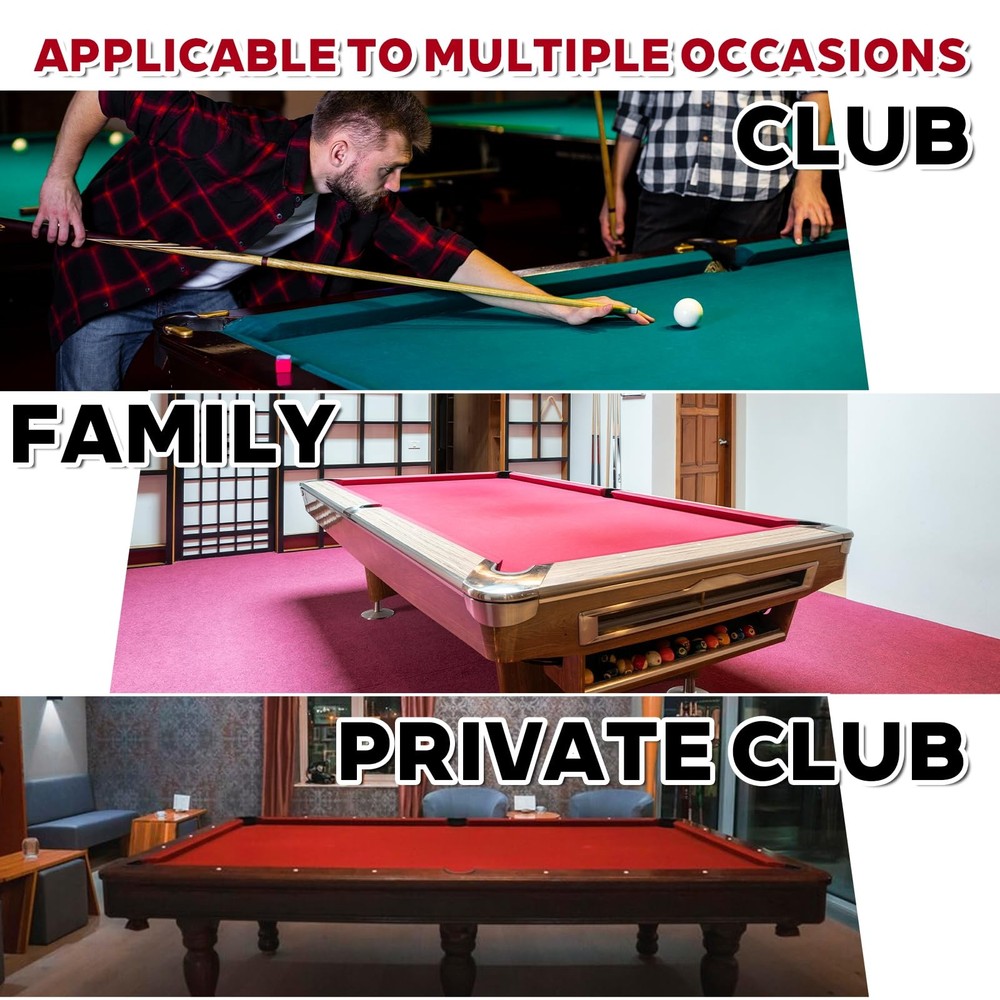 Billiard Cloth 8.5ft Pool Table Felt Professional Pool Table Felt with 6 Clot...