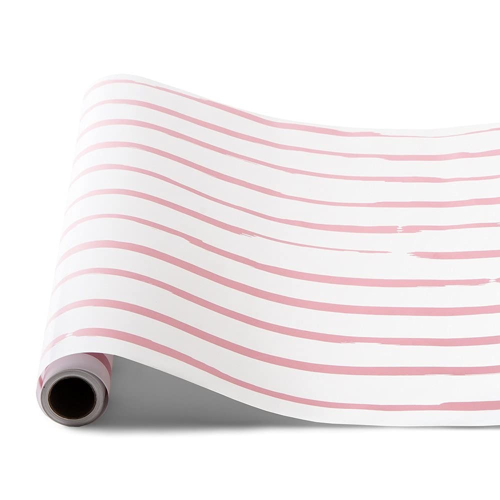 Decorative Paper Table Runner 25' L x 20" W - Light Pink Stripe
