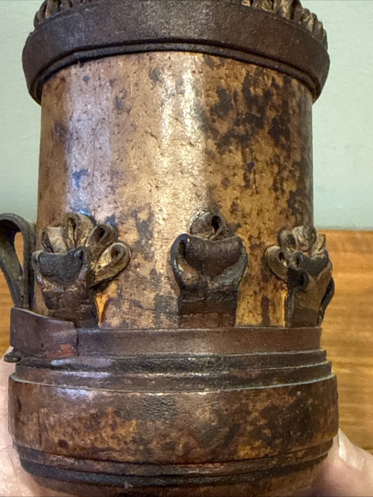 Vintage Leather Dice Cup Backgammon Bulgaria