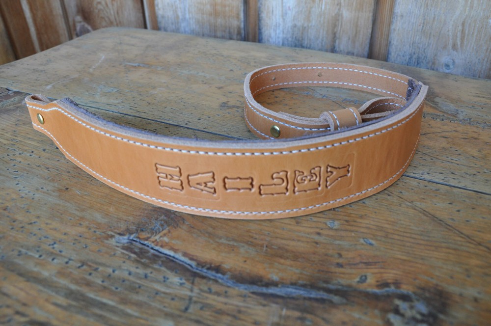 Personalized Custom Quality Leather Rifle Gun Sling Amish Made Adjustable NEW
