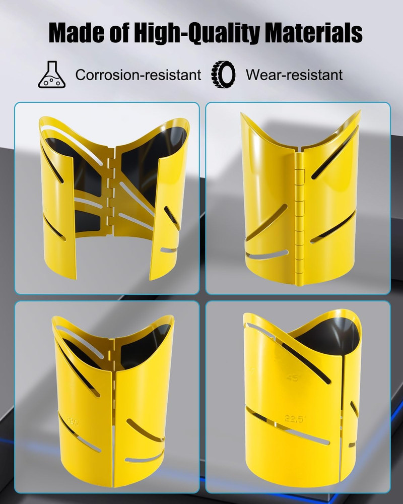 Magnetic Pipe Cutting Guide Kit - 6PCS for Precise Angled Cuts