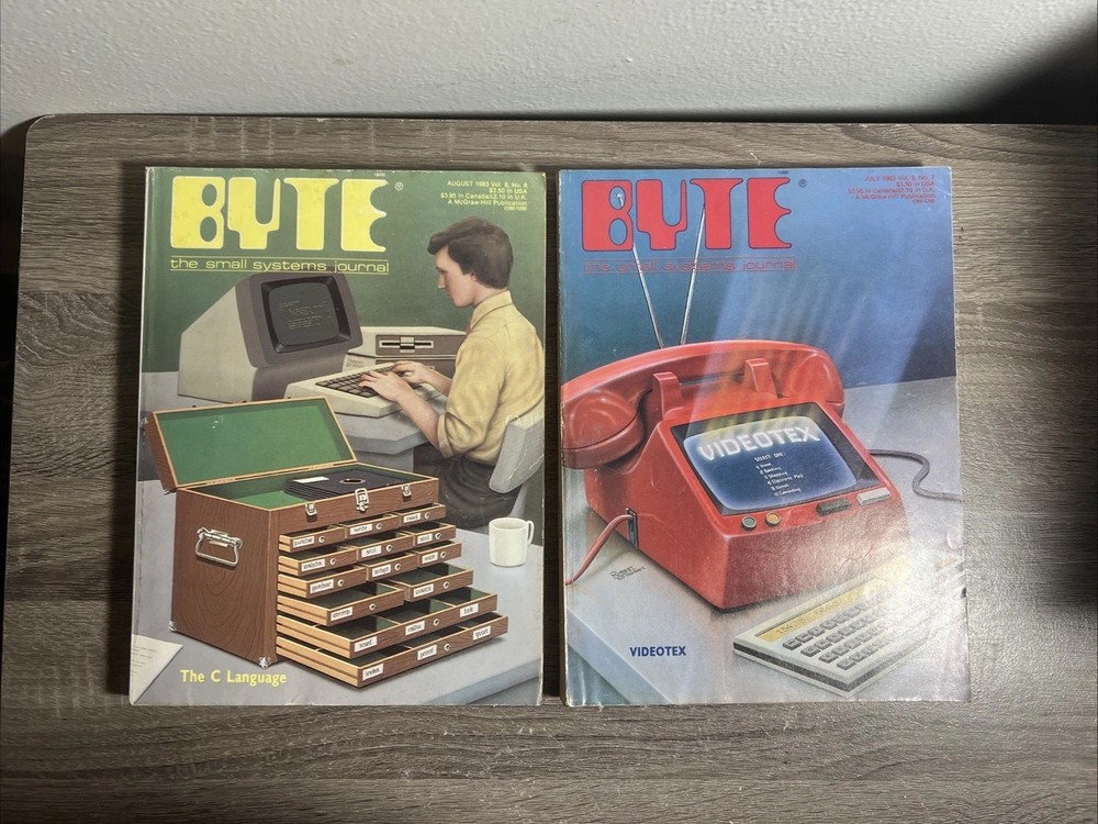 1983 Byte Magazine Lot 12 ISSUES Apple Lisa IIe Computer ibm