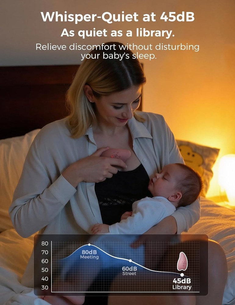 Efficient A1Pro Lactation Massager - Smart Memory & 8 Vibration Modes for Moms