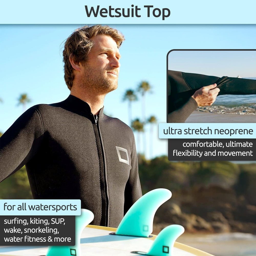 Surf Squared 3mm Neoprene Wetsuit Top Jacket