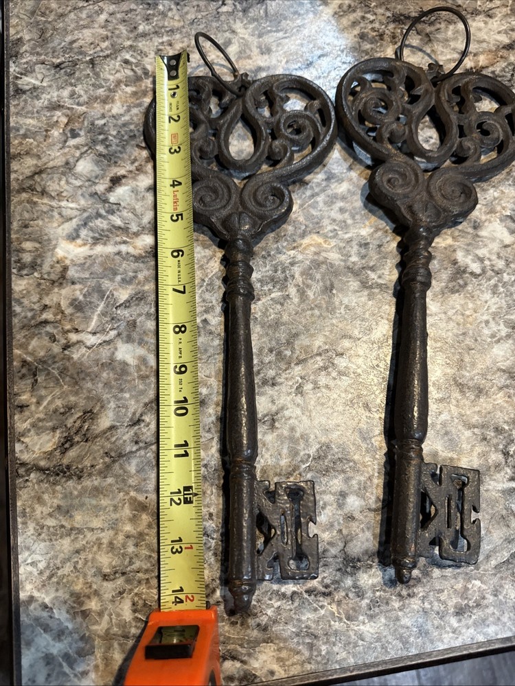 Cast Iron Skeleton Keys 14 Inch